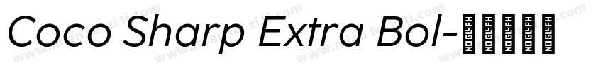 Coco Sharp Extra Bol字体转换